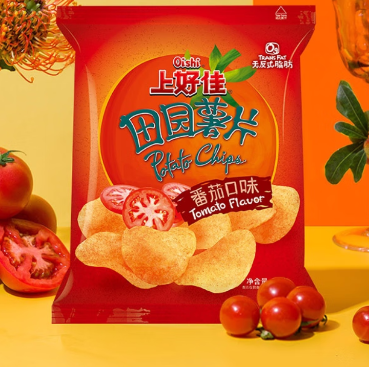 Oishi Chips de pommes de terre (saveur tomate) 80 g