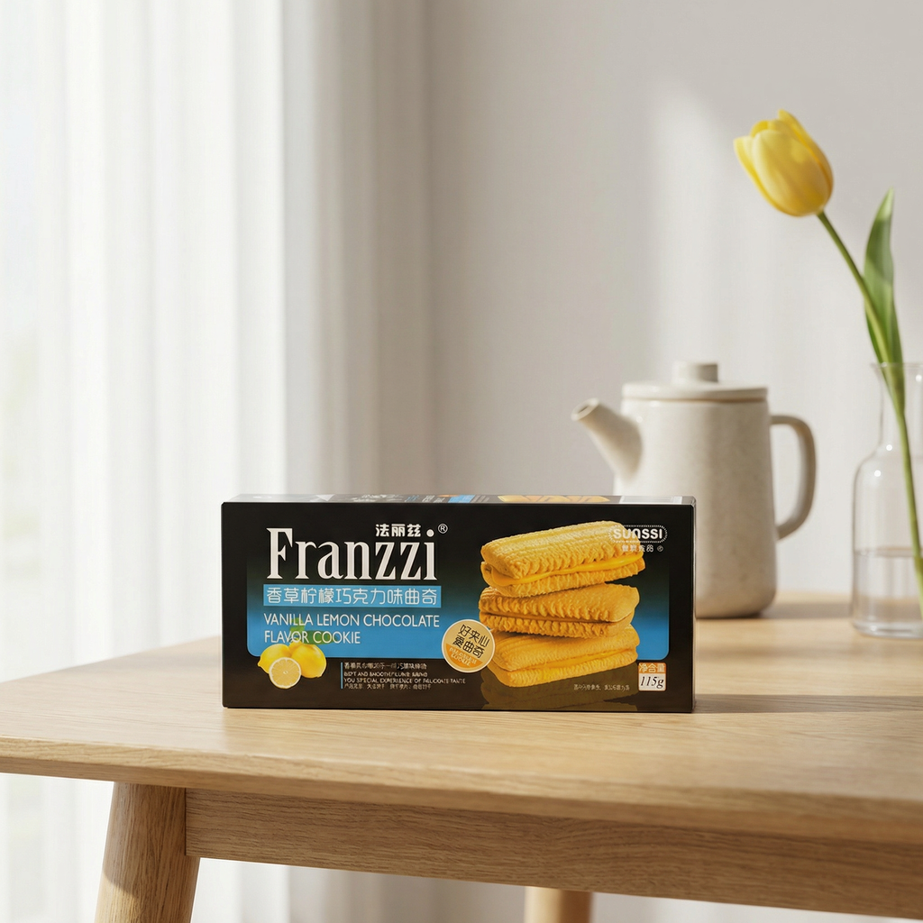Franzzi Biscuits saveur vanille, citron et chocolat - 115 g