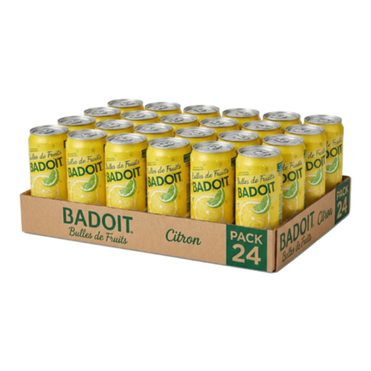 BADOIT Bulles de fruits au citron vert - 24 x 33 cl