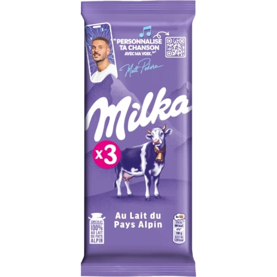 MILKA tablette lait alpin 3x100g