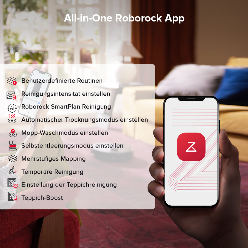 Roborock Qrevo S5V aspirateur robot noir avec station, aspiration 12000 Pa, serpillières FlexiArm, double anti-emmêlement, séchage à l'air chaud, évitement des obstacles et navigation intelligente