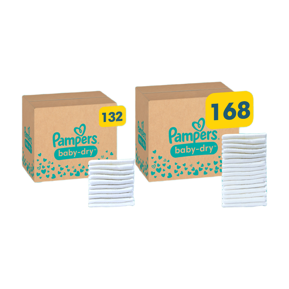 PAMPERS Baby-Dry Pack 1 Mois, Taille 5, 168 couches