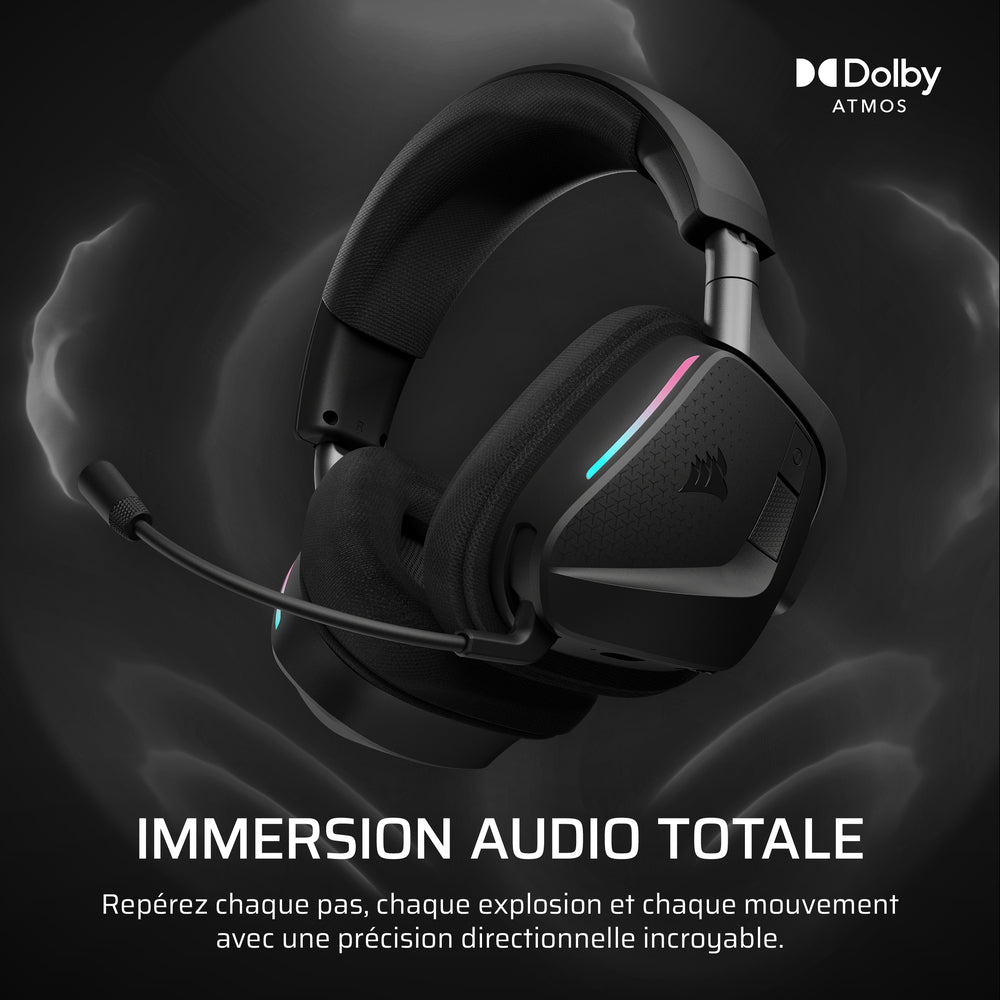 CORSAIR VOID MAX v2 Casque Gaming sans fil - Micro rabattable - Carbone