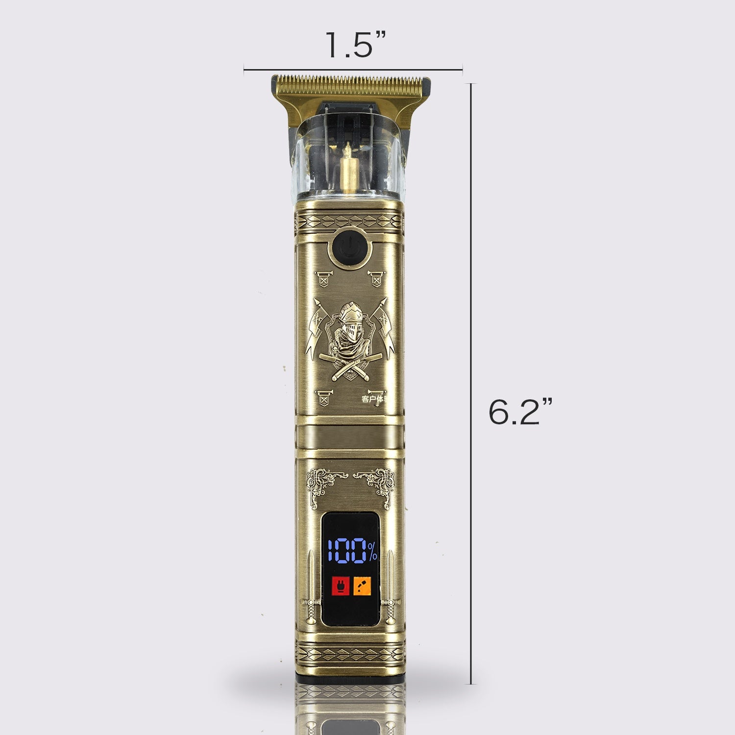 DSP Kit tout-en-un de mini-tondeuse à cheveux professionnelle, Tondeuse à cheveux sans fil rechargeable par USB avec écran numérique, Gabarits de coiffage (Étoile/Cœur/Lune) et sabots de guidage - Outil de toilettage de précision