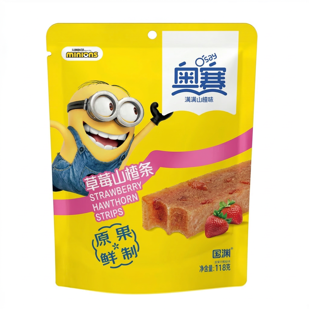 O'Say Bâtonnets fruités saveur fraise et aubépine - 118 g