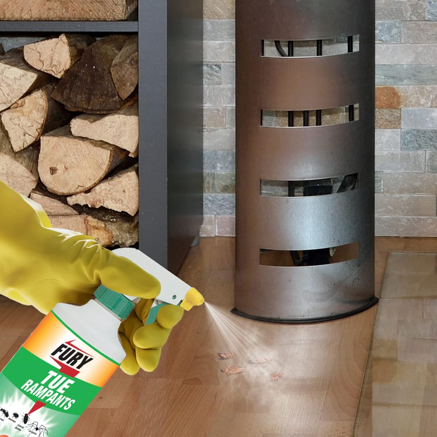 FURY Spray insecticide insectes rampants protection 6 mois intérieur et extérieur 500 ml