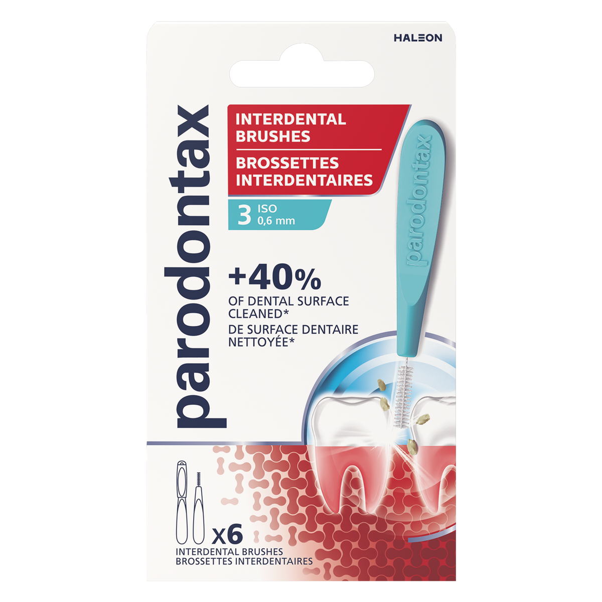 PARODONTAX - Brossettes Interdentaires Taille 3 (06mm) - Lot De 6