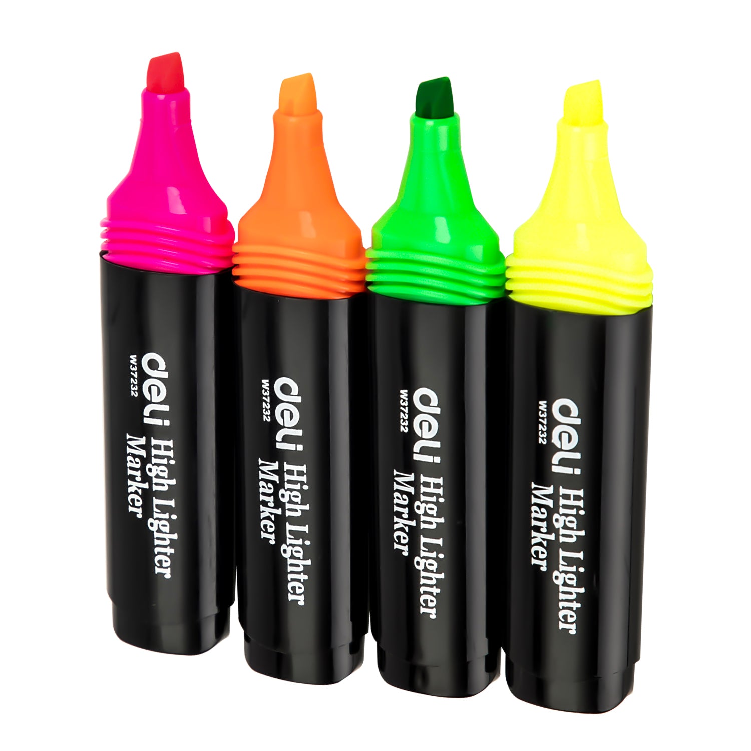 Deli Surligneurs, Fournitures de bureau et scolaires, Lot de 4 couleurs, Couleurs assorties