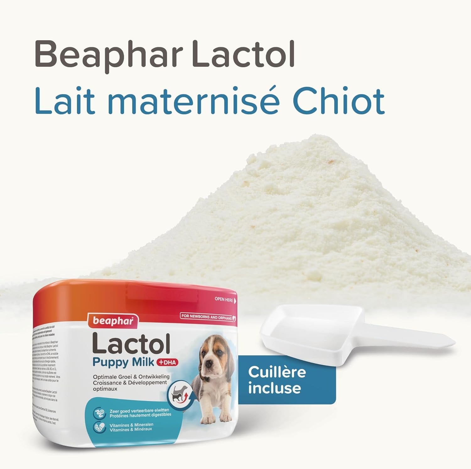 BEAPHAR Lactol Poudre de substitut de lait pour chiots – 250 g