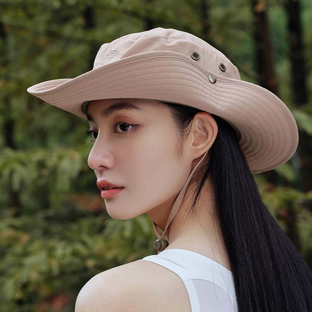PELLIOT Chapeau de pêche d'extérieur - Rose poudré - Unisexe - Camping voyage - Imperméable durable