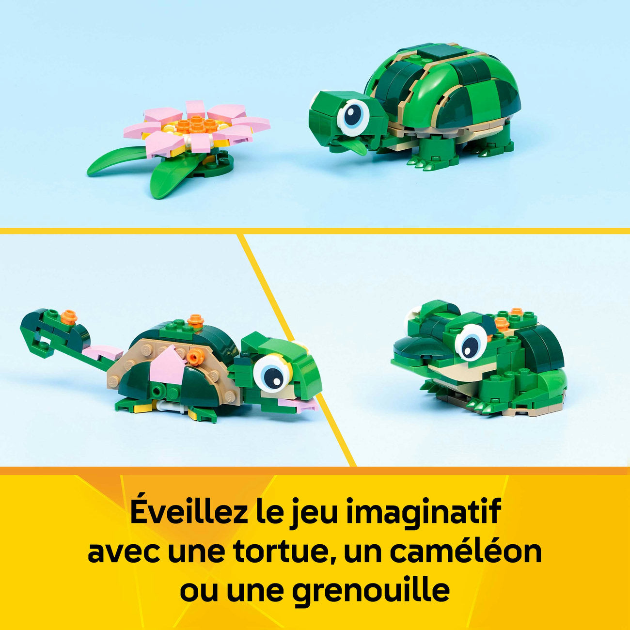 LEGO Creator 31377 La tortue et la fleur de nénuphar