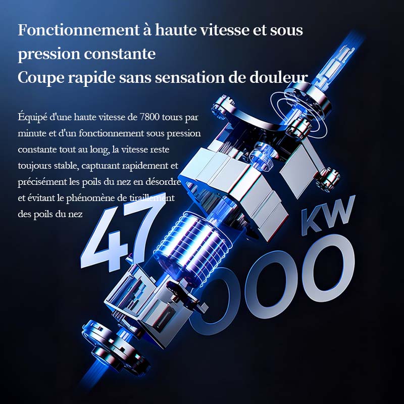 Sparoma Tondeuse pour poils du nez et du visage 3-en-1 pour homme – Tondeuse pour poils du nez et des oreilles, sourcils et détails, moteur haute vitesse 7800 tr/min