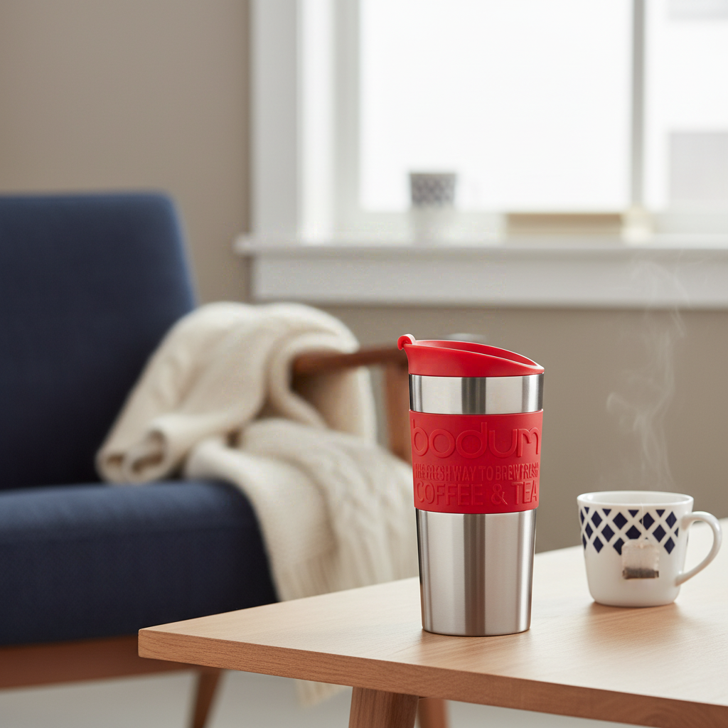 Bodum Mug de voyage isotherme, Petit, 0,35 l, 12 oz, Acier inoxydable