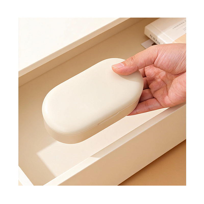 JORDAN&JUDY Kit de couture magnétique à double couche, avec fil à coudre, aiguilles, mètre ruban, ciseaux et outils, Beige