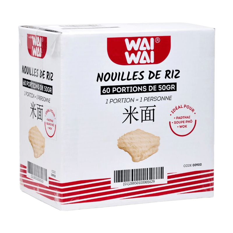 Wai Wai Nouilles de riz, boîte de 3 kg