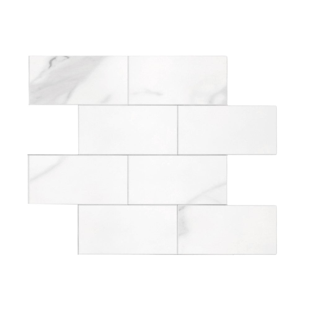 HOME DECO FACTORY Crédence adhésive rigide rectangulaire blanche M12