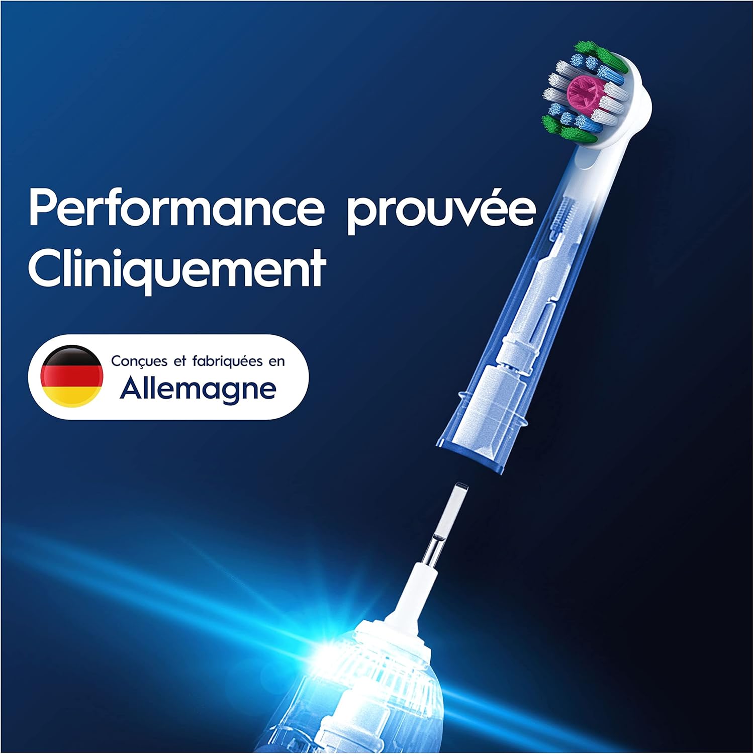 Oral-B Pro 3D White EB18-4 - Brossettes de Rechange pour Brosse à Dents Électrique - Pack de 4