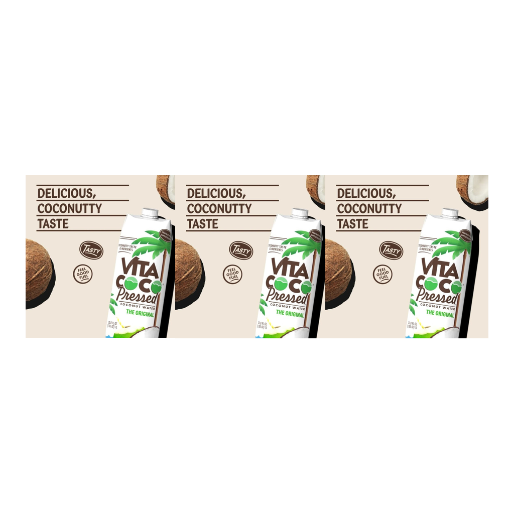 Vita Coco coconut water pressed tetra 1l (Lot de 3)