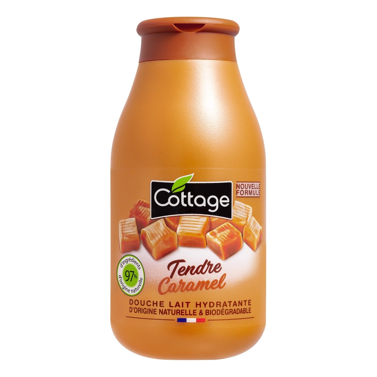 COTTAGE Crème de Douche Hydratante, Parfum Lait et Caramel, 250 ml