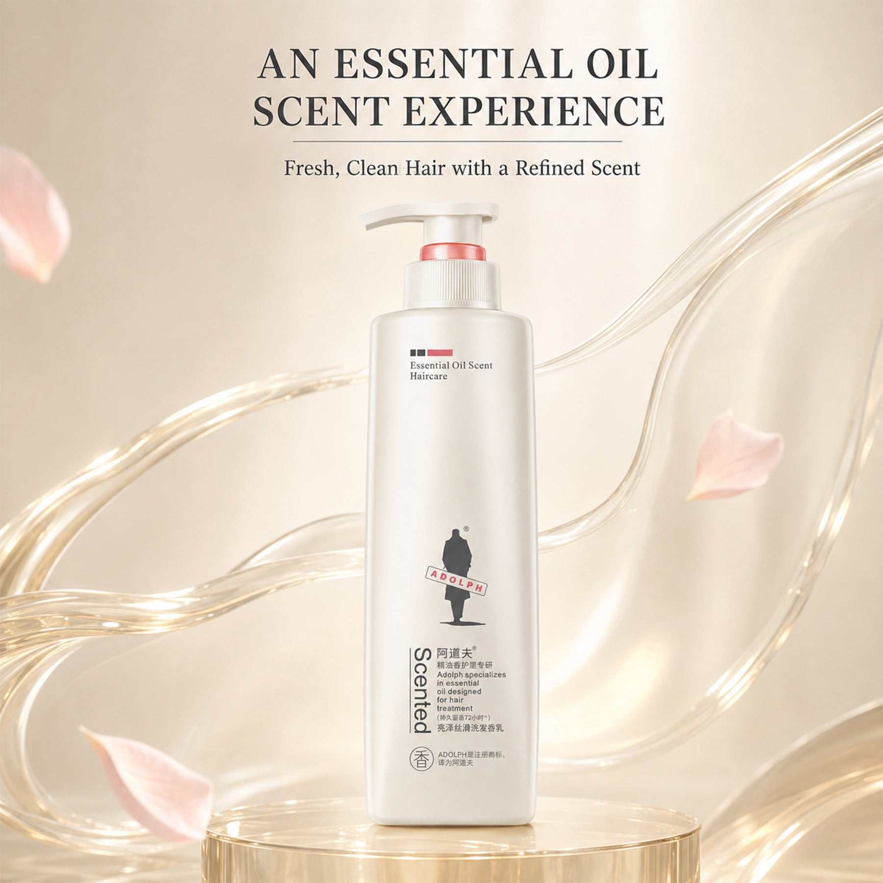 ADOLPH Shampooing Brillance & Lissage aux Huiles Essentielles 520 ml