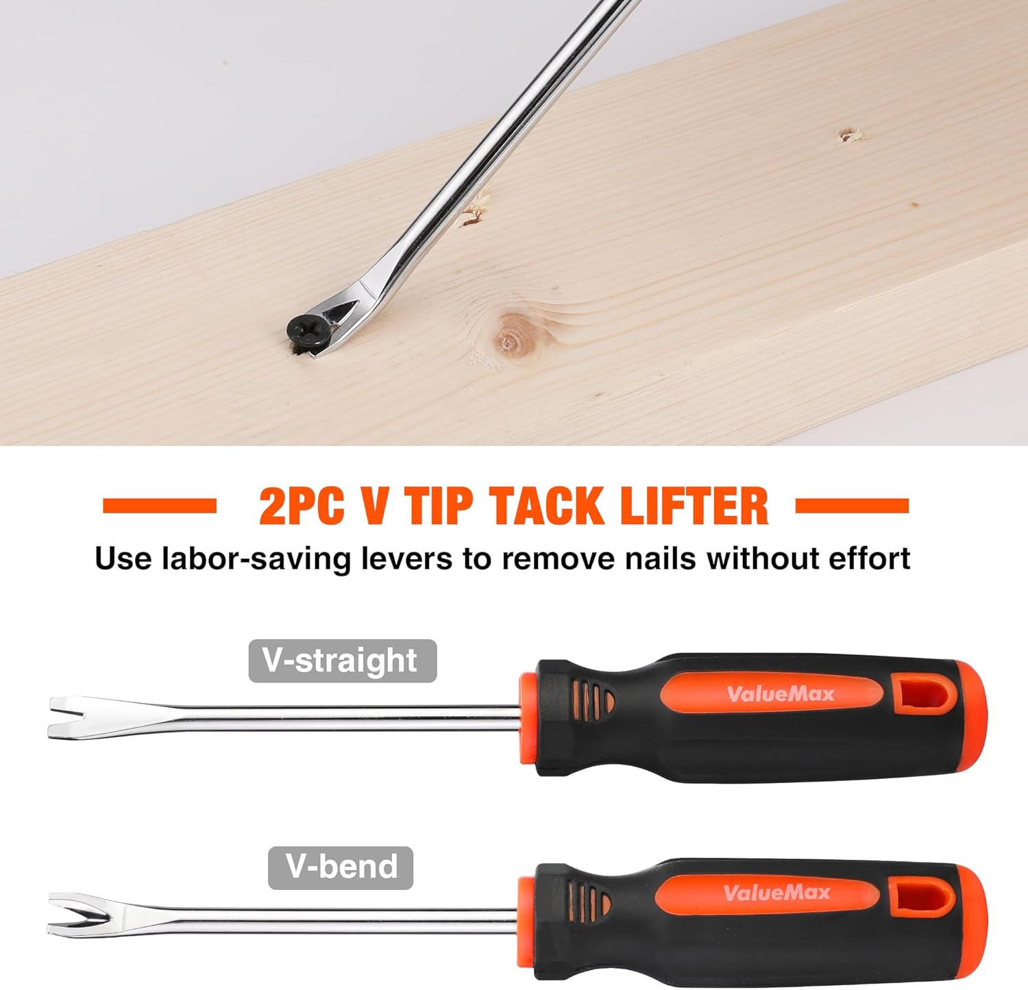 ValueMax Set de pince à couper à bout tranchant et extracteurs de clous magnétisables, 185 mm - 3 pièces