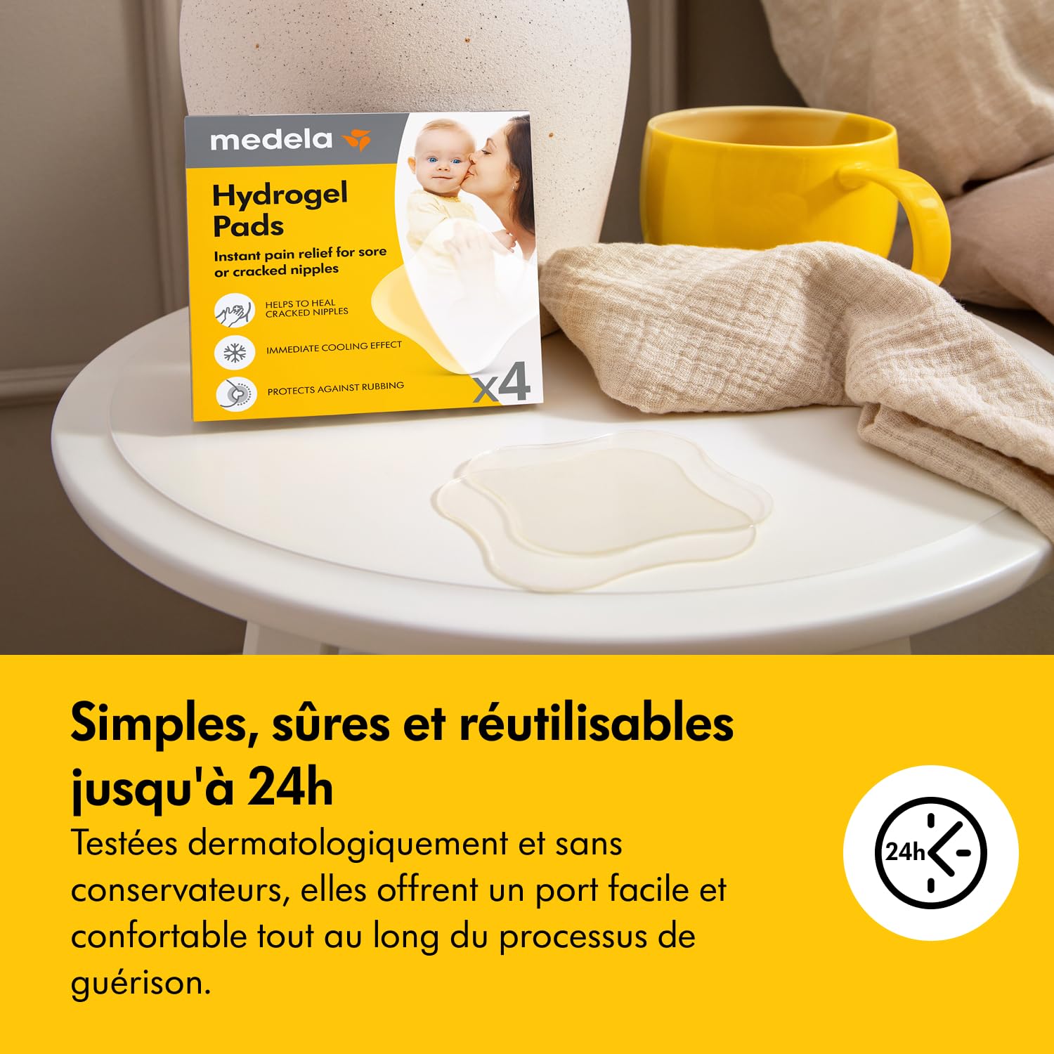 MEDELA - Compresses hydrogel, lot de 4