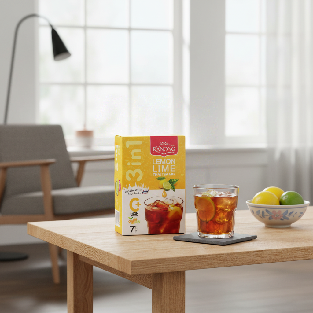 Ranong Tea Mélange instantané pour thé thaï au citron et au citron vert 175 g