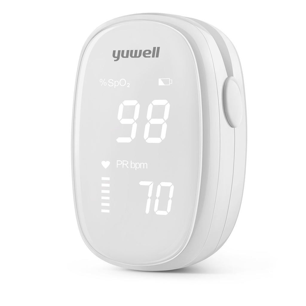 yuwell Oxymètre de pouls | Moniteur d’oxygène dans le sang pour doigt, pour adultes et enfants | Précision clinique, ultra léger, grand écran LED, conception anti-lumière