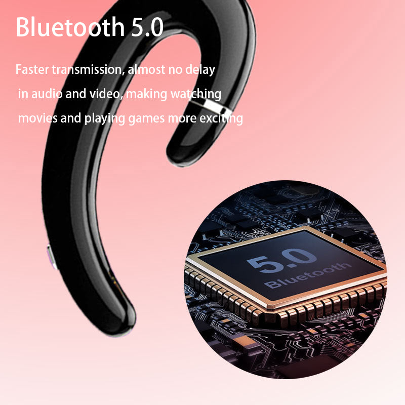 VoxorAI C6 Écouteur Bluetooth mono-oreille de traduction AI en temps réel prenant en charge 130 langues - Noir
