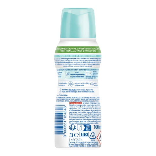 Cadum Déodorant aérosol pour femme à l'aloe vera, 100 ml