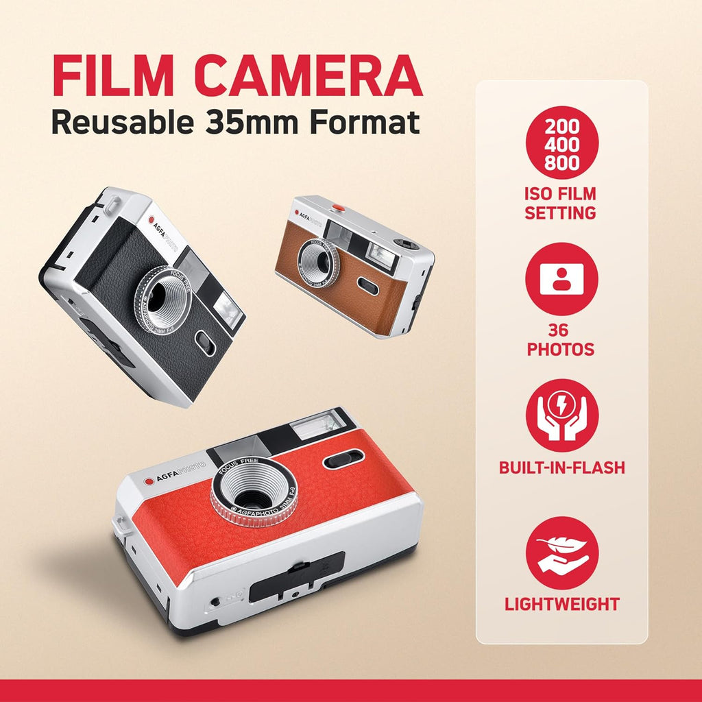 AGFAPHOTO Appareil photo argentique 35 mm - Noir