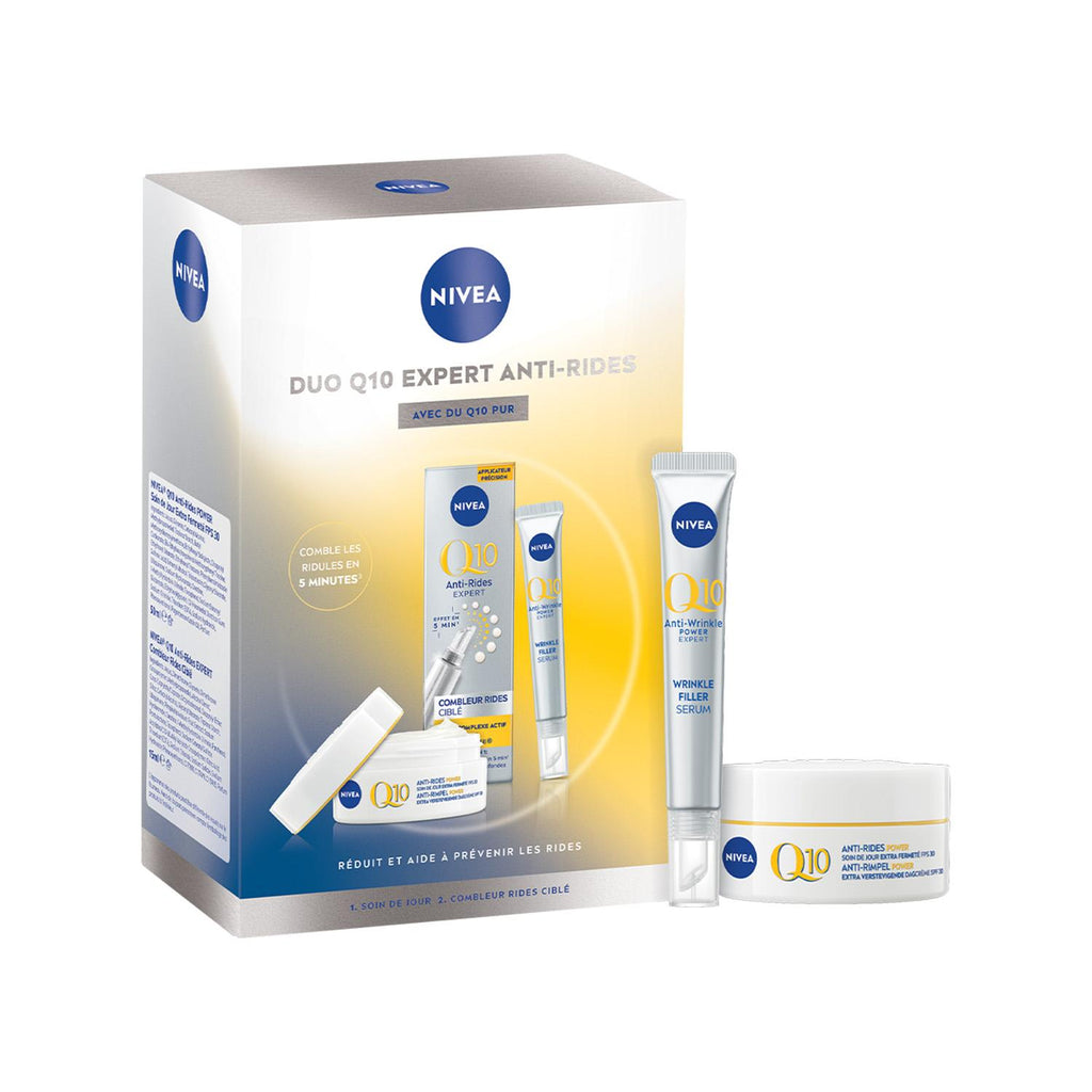 NIVEA Coffret Duo visage Q10 Combleur expert anti-rides + Soin de jour FPS 30