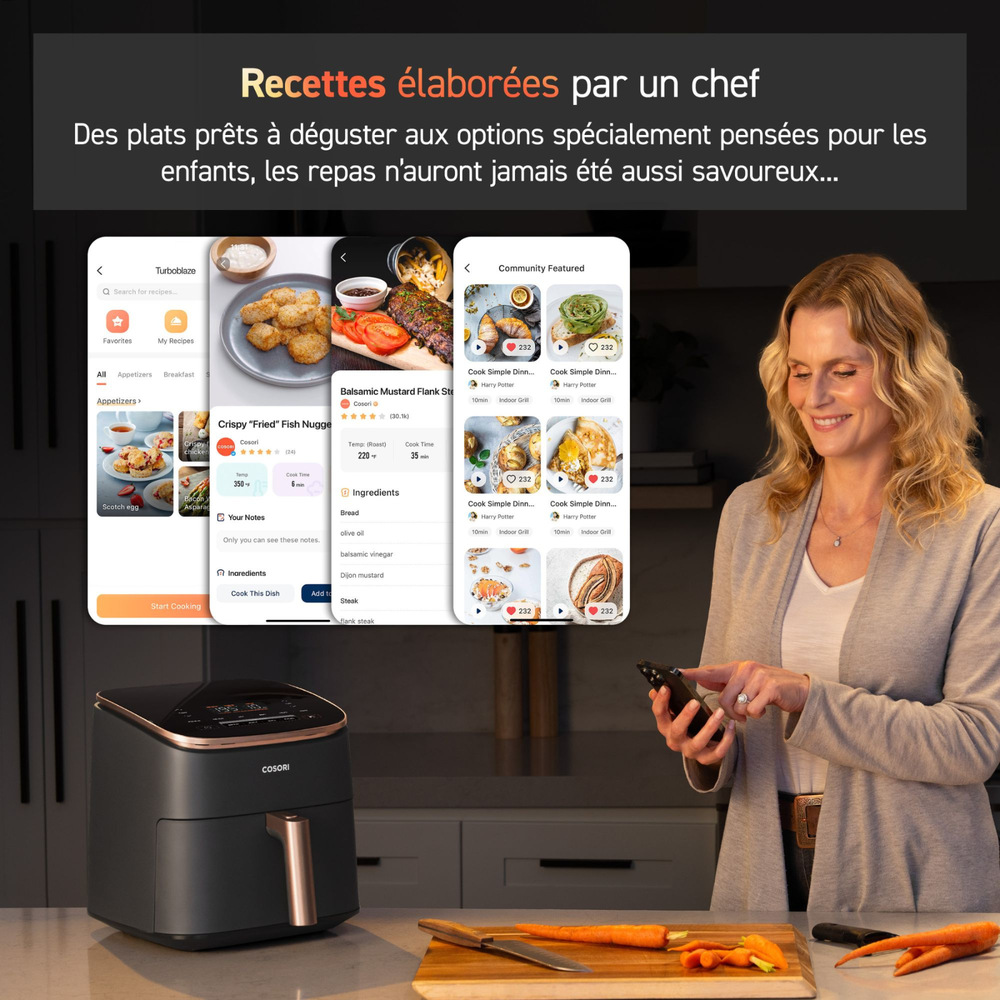 COSORI TurboBlaze™ Édition Chef Friteuse à air 6,0 L