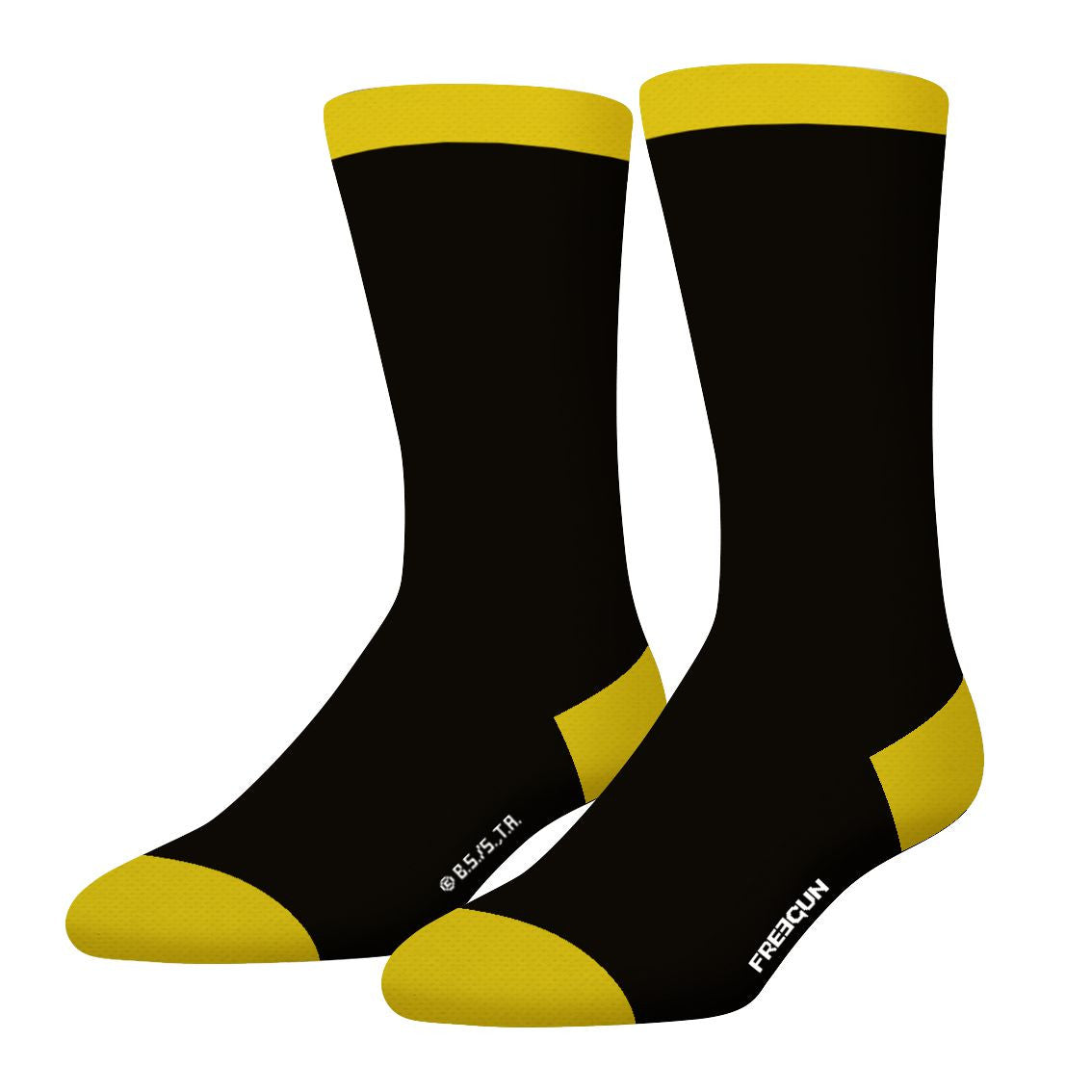 Freegun Chaussettes Homme Lot de 4 FG/DBZ/1/CHFX4 Jaune/Noir/Rose/Orange/Bleu marine 39/42