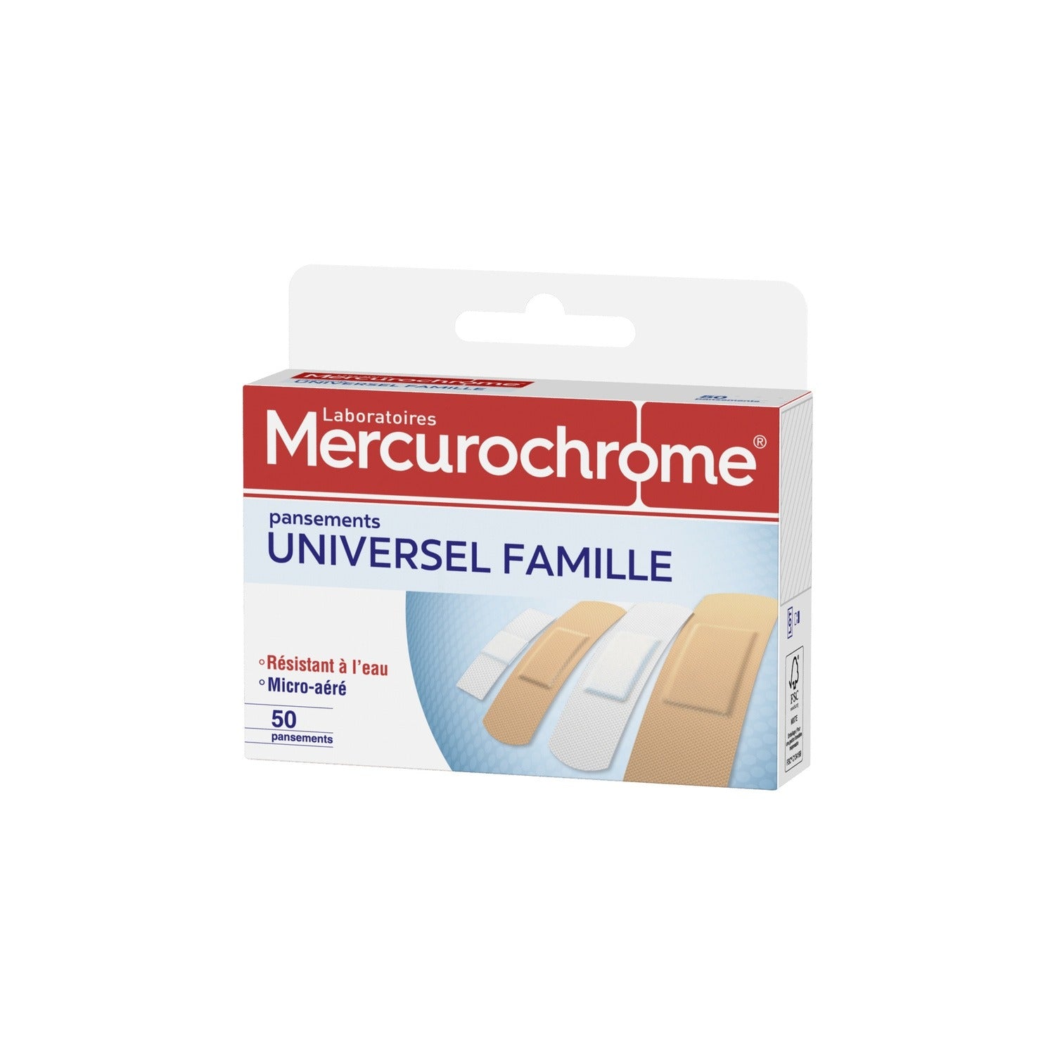 MERCUROCHROME Pansement universel famille x50