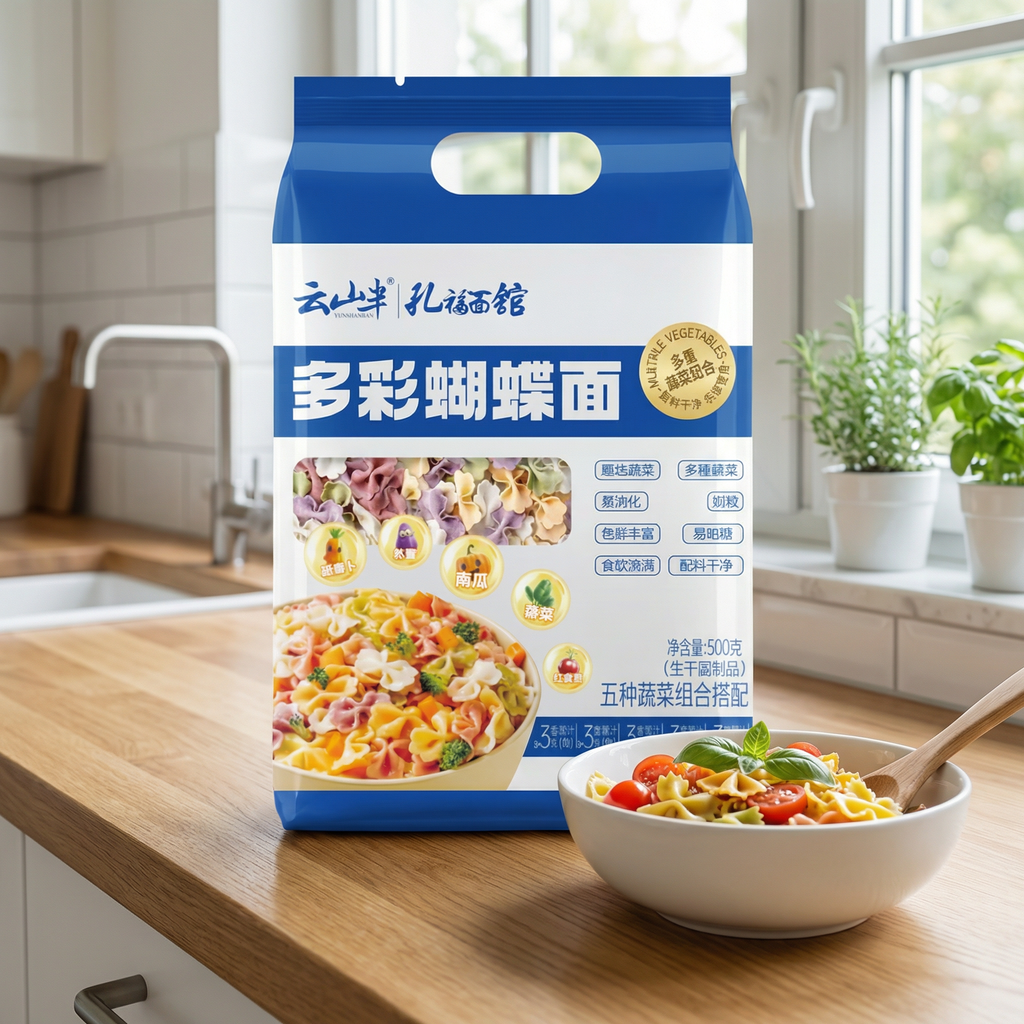 YUN SHAN BAN Nouilles séchées de légumes colorées - 500g