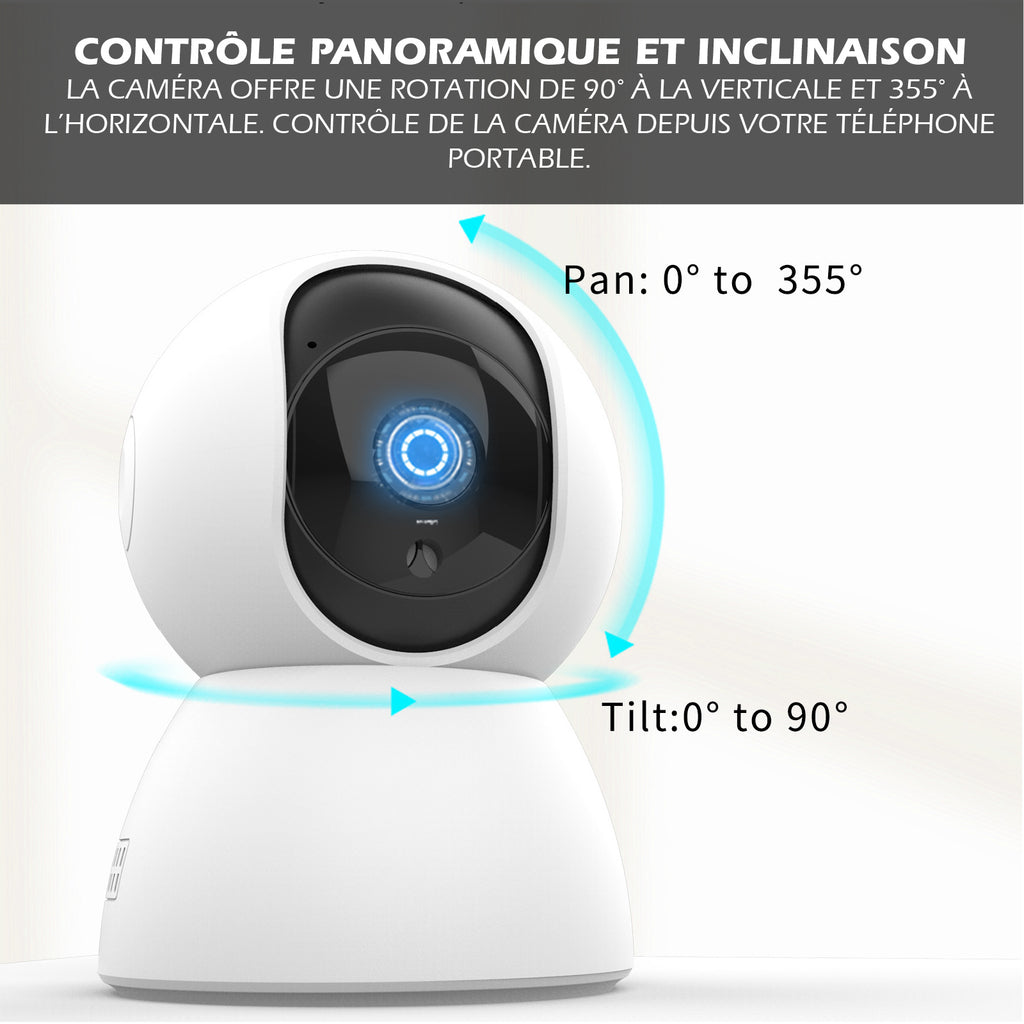 KYF Hikers Kit d’alarme extensible connecté Wi-Fi 434 MHz avec caméra IP 4 MP, sirène intégrée 90 dB, détecteur de mouvement, capteur porte/fenêtre et deux télécommandes