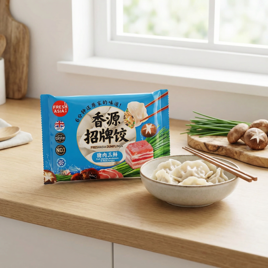 FRESHASIA Raviolis Signature au porc, aux champignons shiitake et aux champignons noirs 400 g