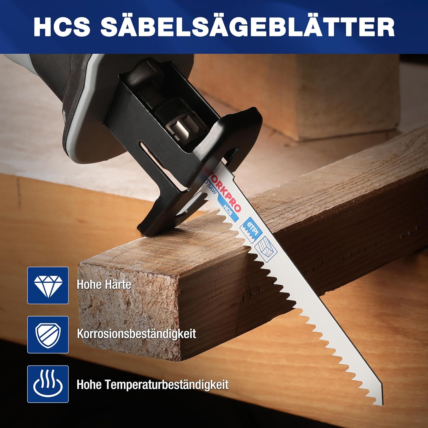 WORKPRO Lames de scie alternatives pour bois, métal et plastique, compatibles Bosch, Dewalt, Makita, Ryobi, Milwaukee, avec sac - 32 pièces