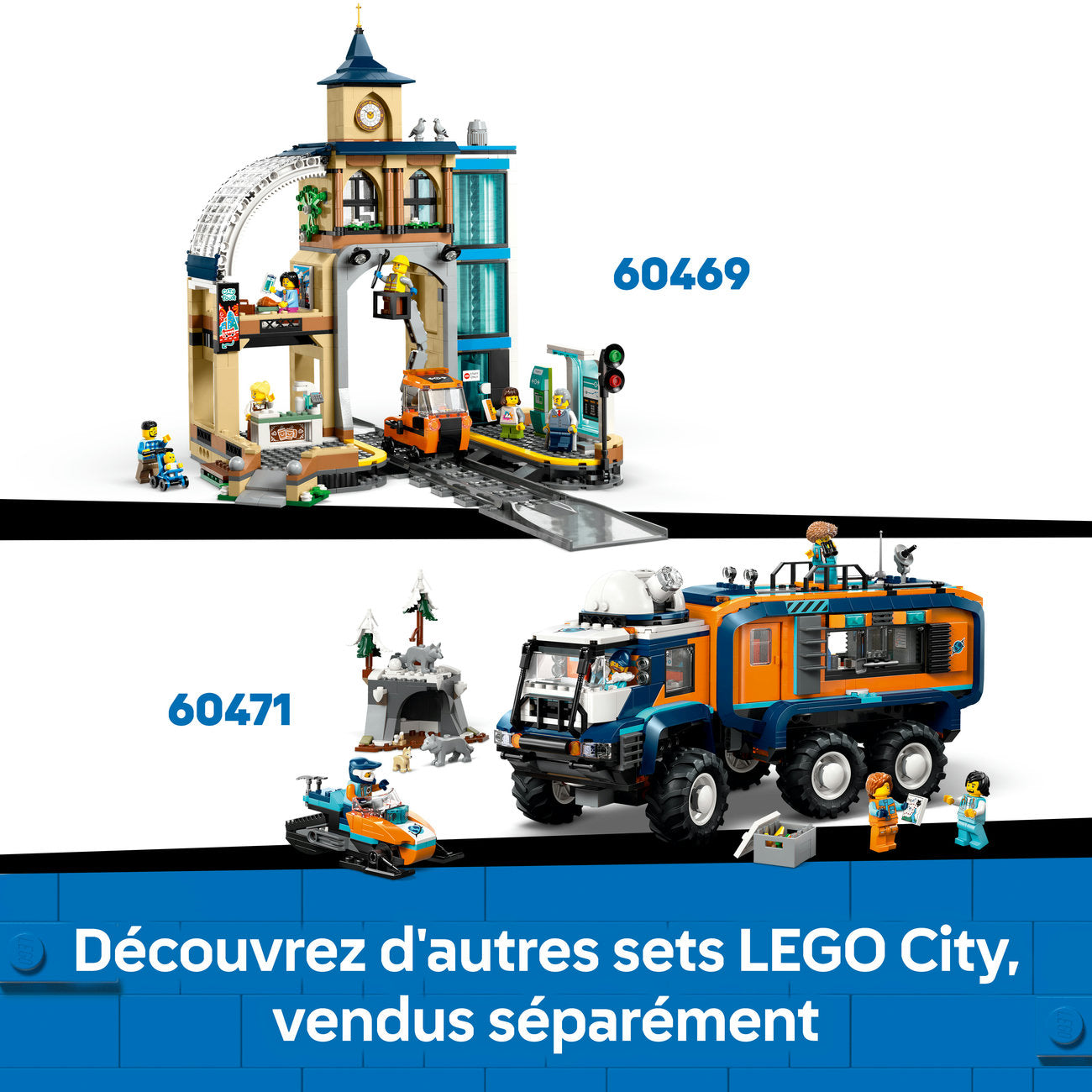 LEGO City 60470 Le train express des explorateurs en Arctique