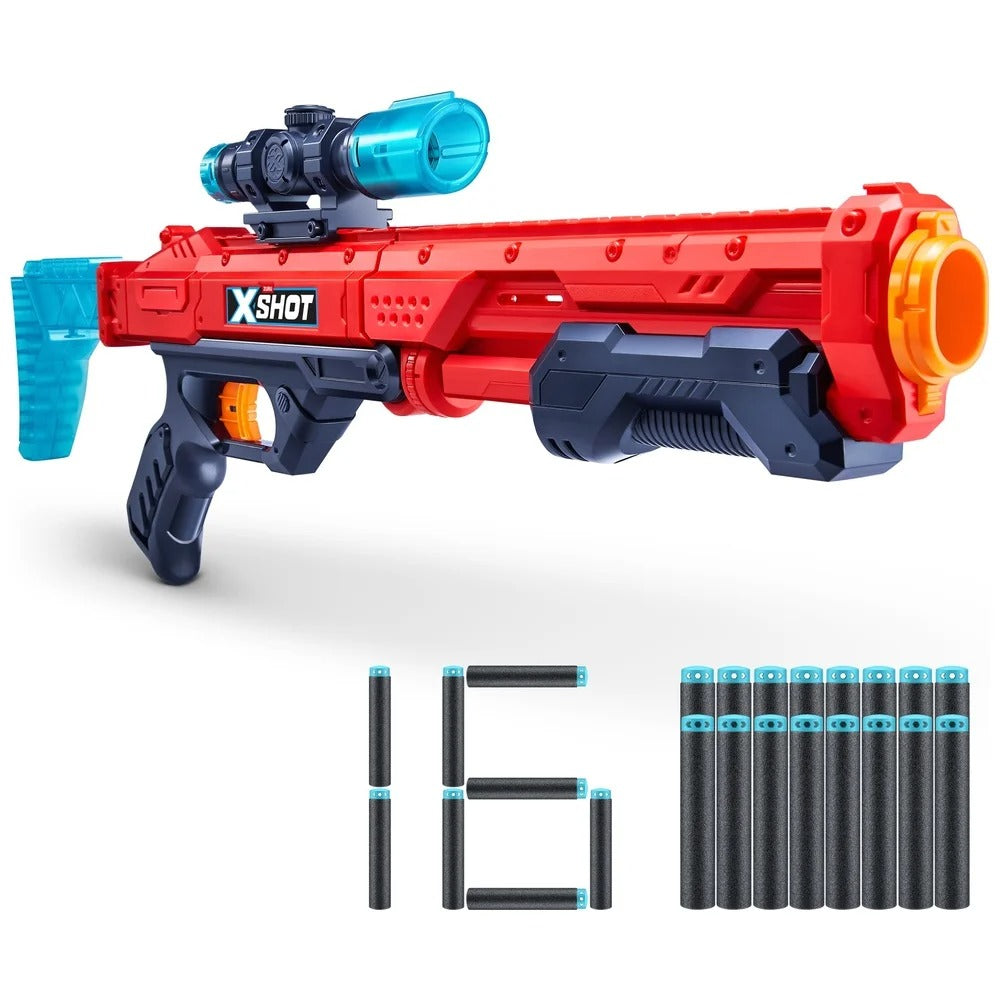 Blaster X-Shot Excel Hawk Eye avec 16 fléchettes