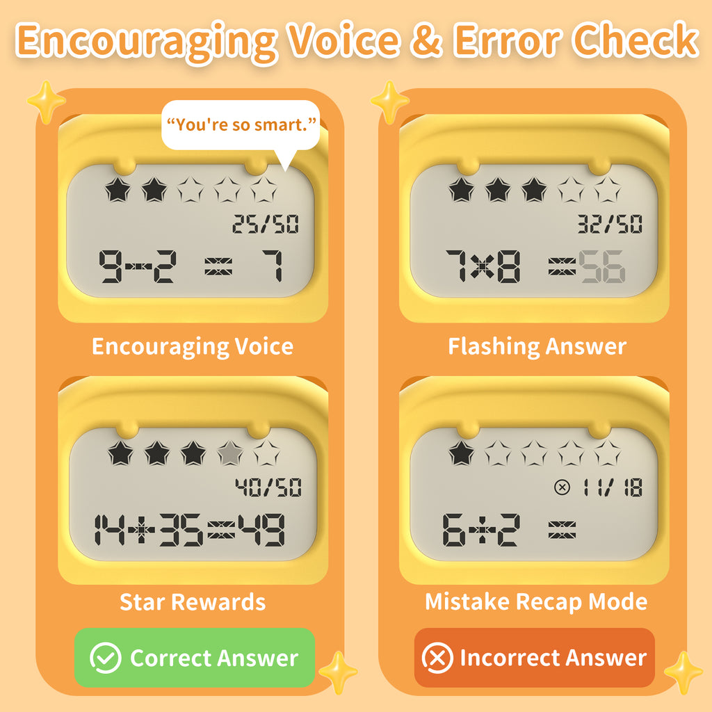 alilo Jeux de mathématiques pour enfants 5 à 12 ans, Jouets de mathématiques pour apprendre l’addition, la soustraction, la multiplication et la division, Jouets éducatifs ludiques portables avec 5 modes, 19 jeux de mathématiques et 50 000 questions