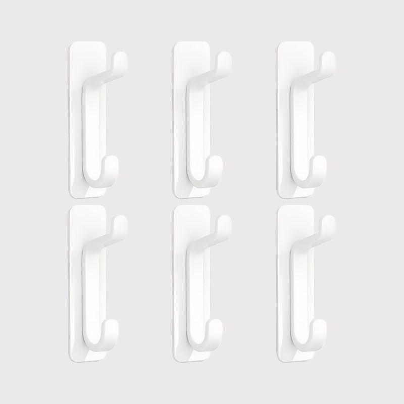 JORDAN&JUDY Lot de 6 crochets adhésifs robustes en acier inoxydable - Blanc