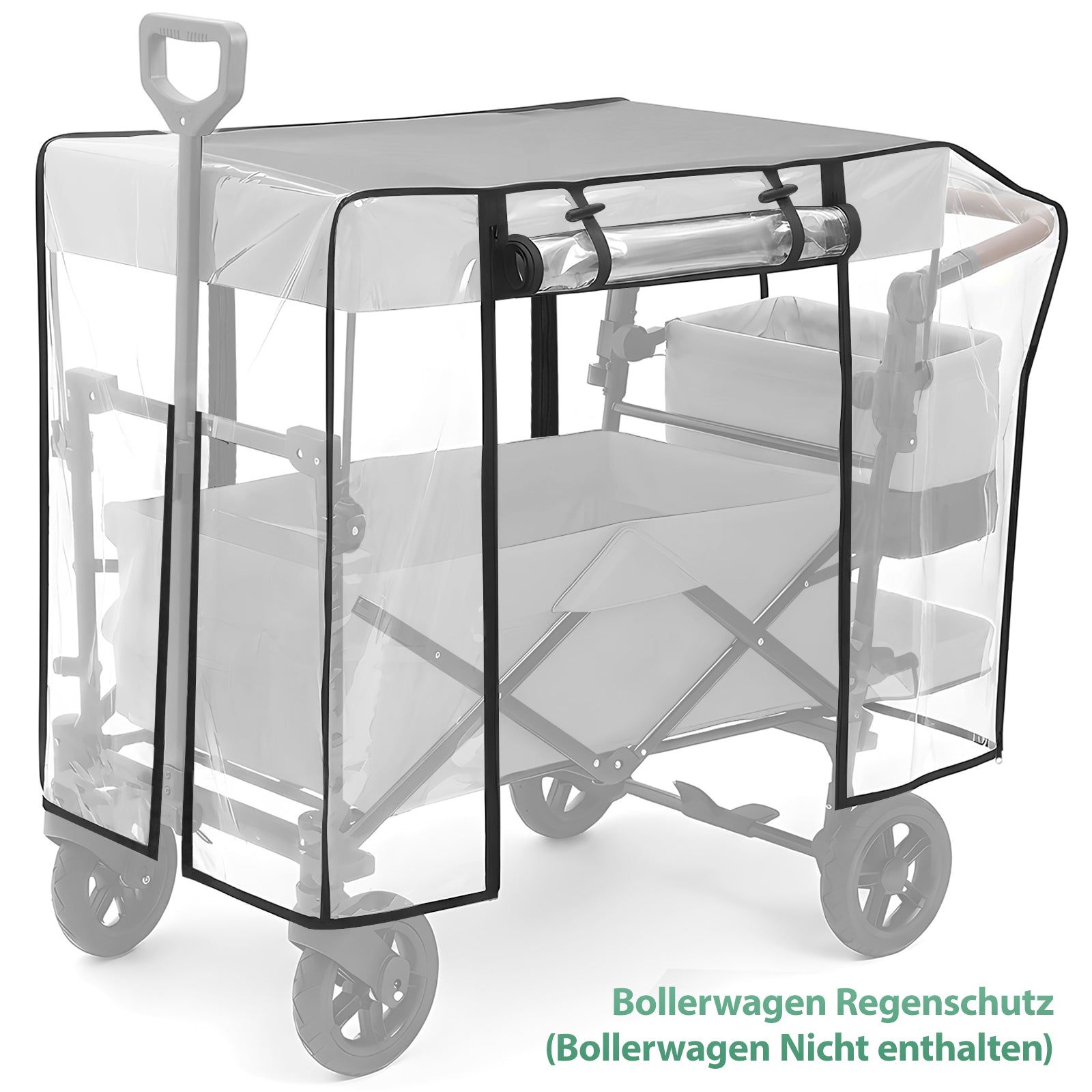 Sekey Housse de pluie pour chariot pliable, Transparent (Poussette non incluse)
