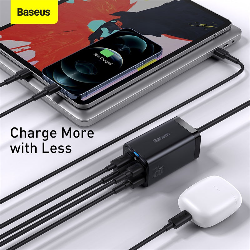 Baseus GaN3 Pro Chargeur rapide de bureau à 4 ports 65 W