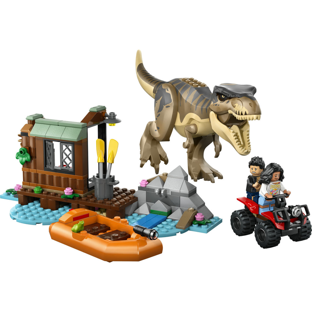 LEGO Jurassic World : Évasion du T. rex, hangar et bateau 76975 (199 pièces)