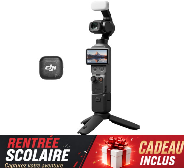 DJI Osmo Pocket 4 Combo Créateur, caméra de vlog avec stabilisateur Pocket Gimbal, capteur CMOS 1 pouce et 4K/240 ips, stabilisation 3 axes, zoom 2x sans perte