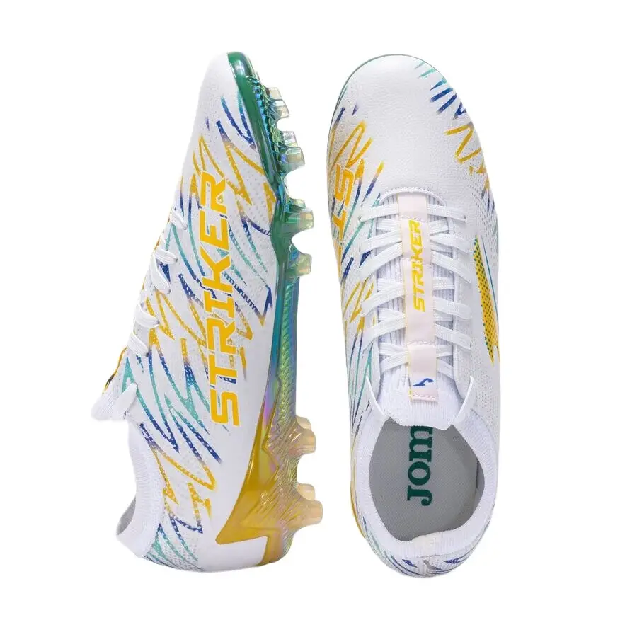 JOMA Chaussures de football Striker 24, terrain ferme (FG), blanc, pointure 42