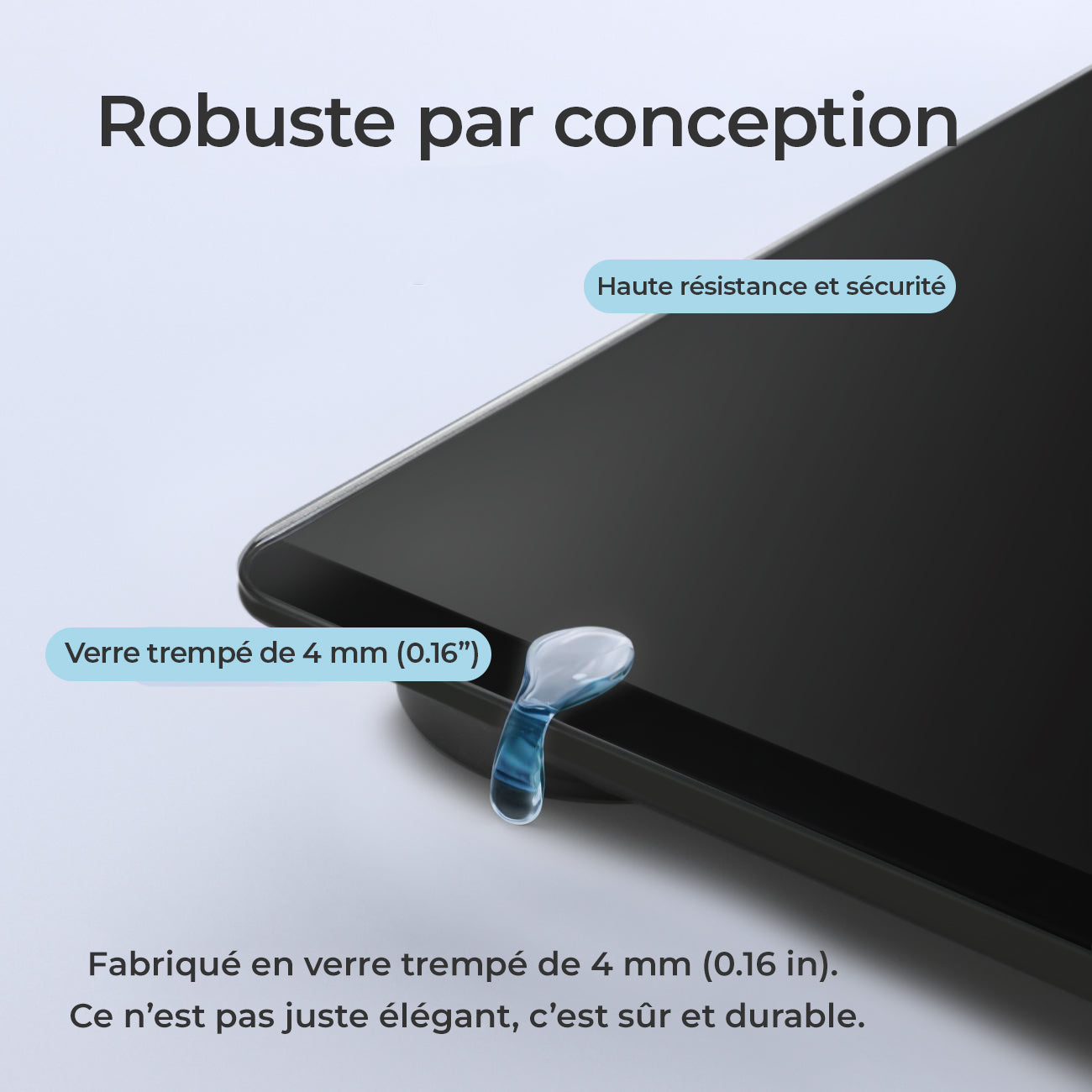 Sparoma AD-26 Pèse-personne électronique avec capacité de 180 kg, haute précision de 0,05 kg, verre trempé de 4 mm et écran LCD, gris-noir - Alimenté par 2 piles AAA (piles non incluses)