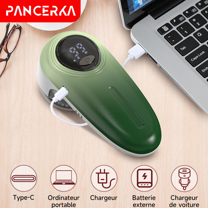 PANCERKA Rasoir électrique anti-bouloches Batterie 500 mAh, moteur rapide 7500 RPM, retire-peluches de précision à 6 lames, boîtier ABS givré + peint, portable pour vêtements
